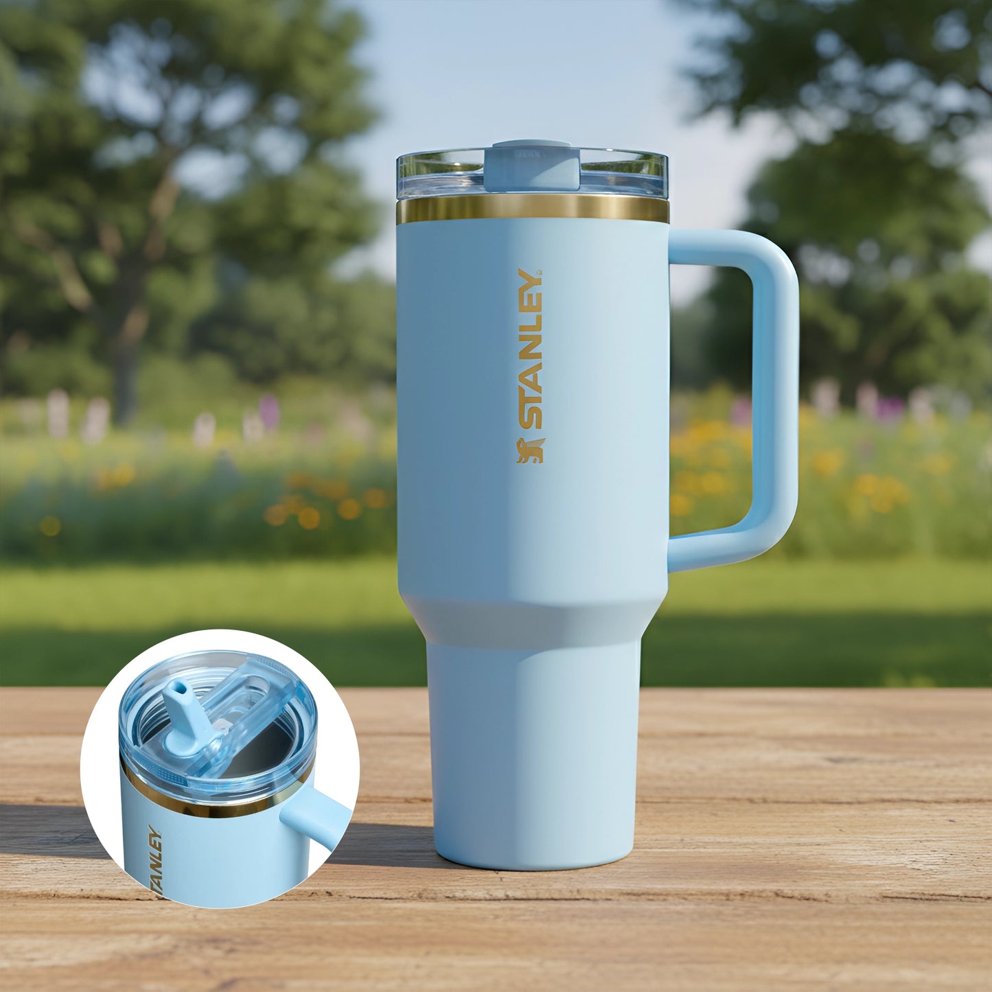 Stanley Messi Tumbler| With Leak-Proof Lid and Reusable Straw| Vacuum Insulated| 1.18 Litres