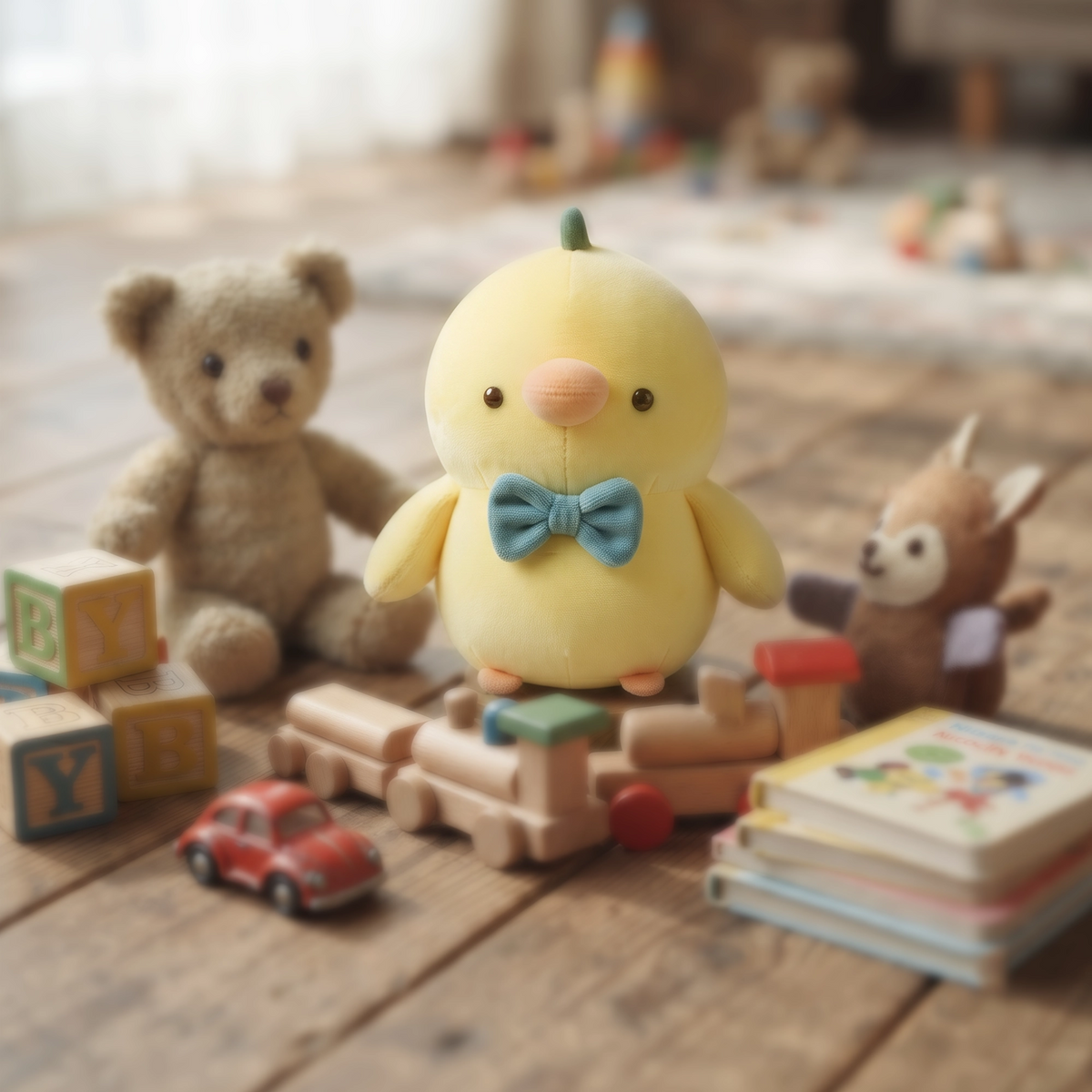 Yellow Bow Duck Soft Toy for Kids and Gifting | 25 cm