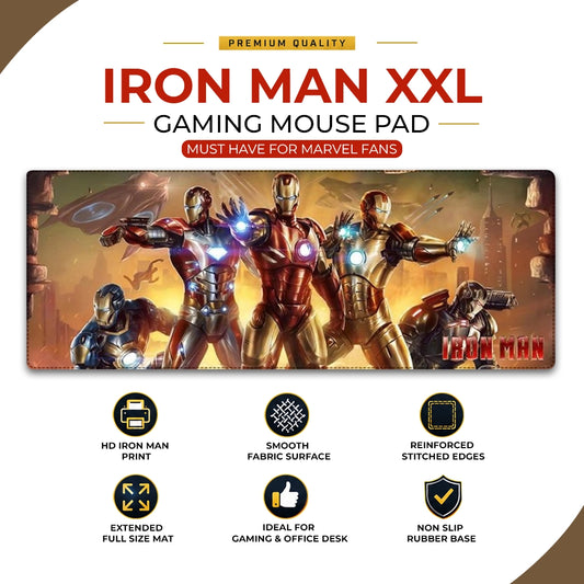 Iron Man XXL Gaming Mouse Pad | Large Marvel Desk Mat