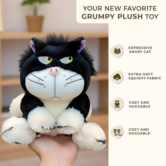 Angry Cat Soft Toy | Cute Grumpy Cat Plush For Kids | 45 cm