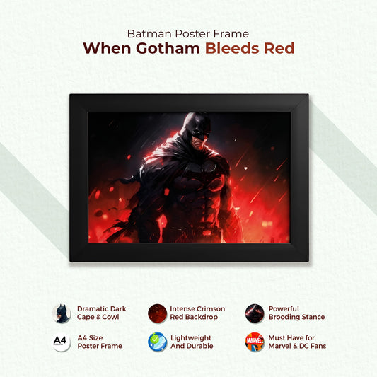 Batman Poster Photo Frame | The Dark Knight Rises | A4 Size