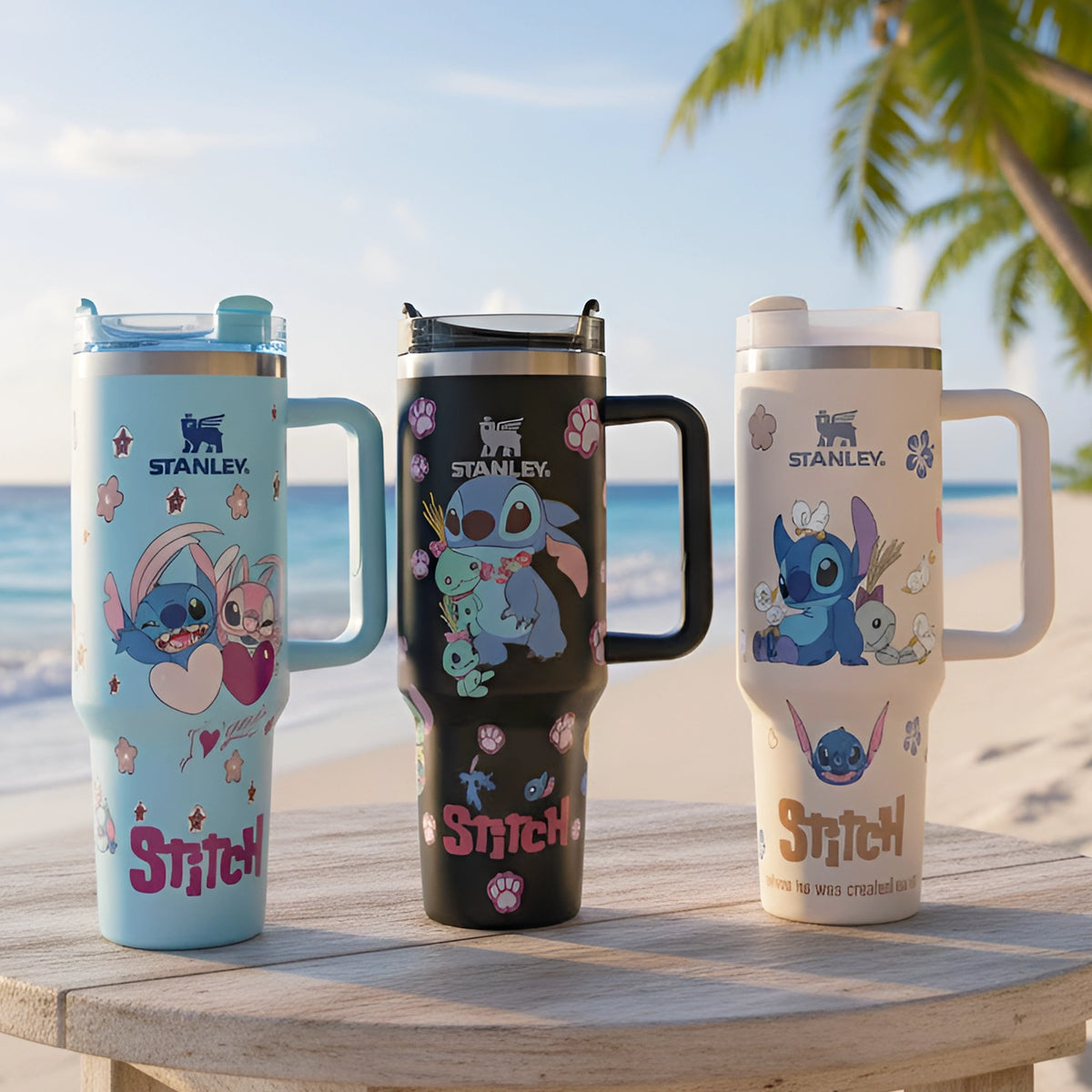 Disney Cartoon Stanley Stitch Quencher Tumbler