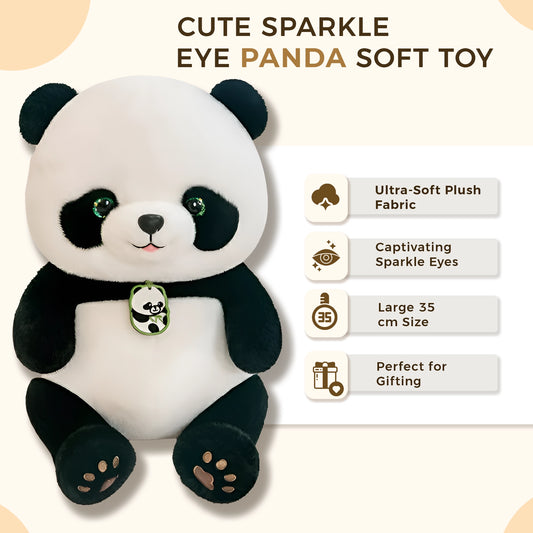 Cute Giant Sparkle Eye Panda Soft Toy | 35-50 cm