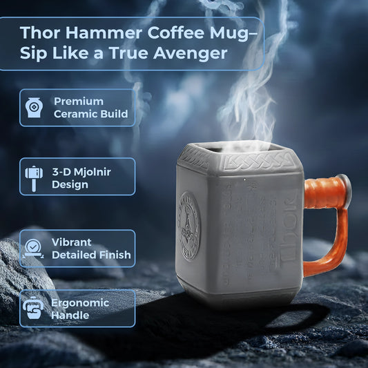 Thor Mug Mjolnir Hammer Ceramic Mug for Coffee, Tea