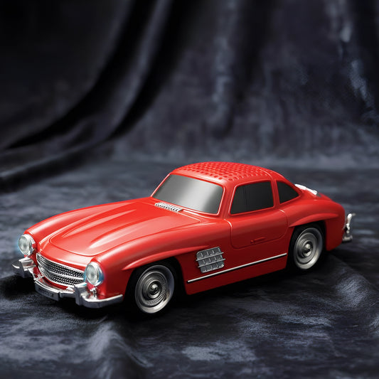 WS-300SL Classic 1960 Mercedes Music Car Bluetooth Speaker | 10W Audio | 1500mAh Battery | FM Radio | LED Display | USB/TF Playback & Selfie Function