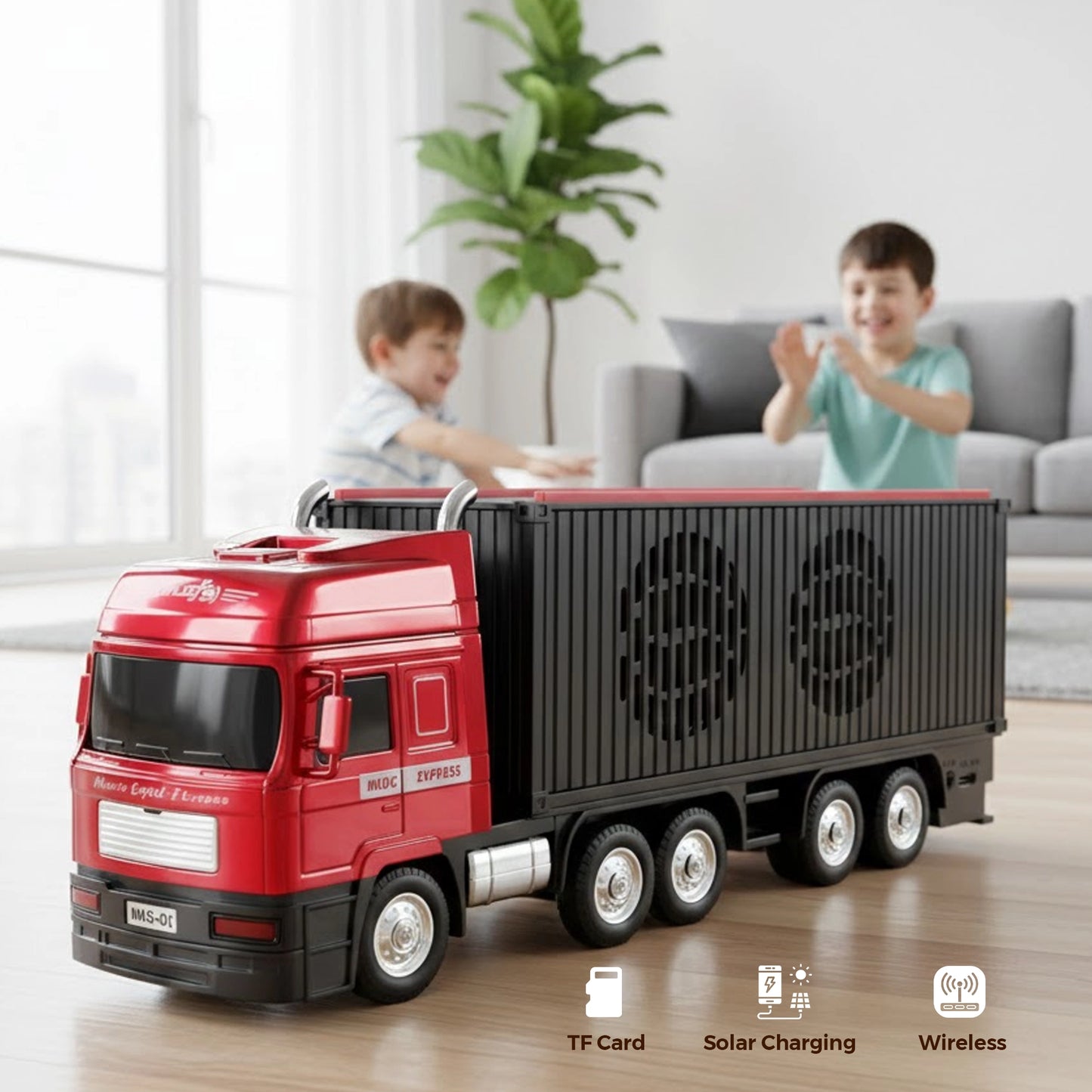 WS-691 Wireless Truck Mini Multimedia Bluetooth Speaker | Solar Powered Charging | 10W Output | 1200mAh Rechargeable Battery