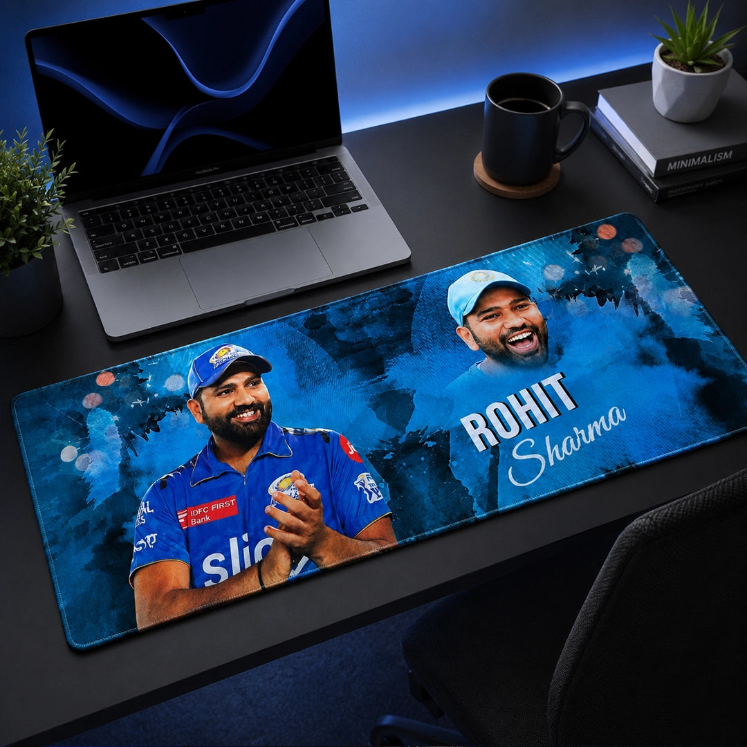 Rohit Sharma XXL Gaming Mouse Pad | Hitman Theme Large Desk Mat