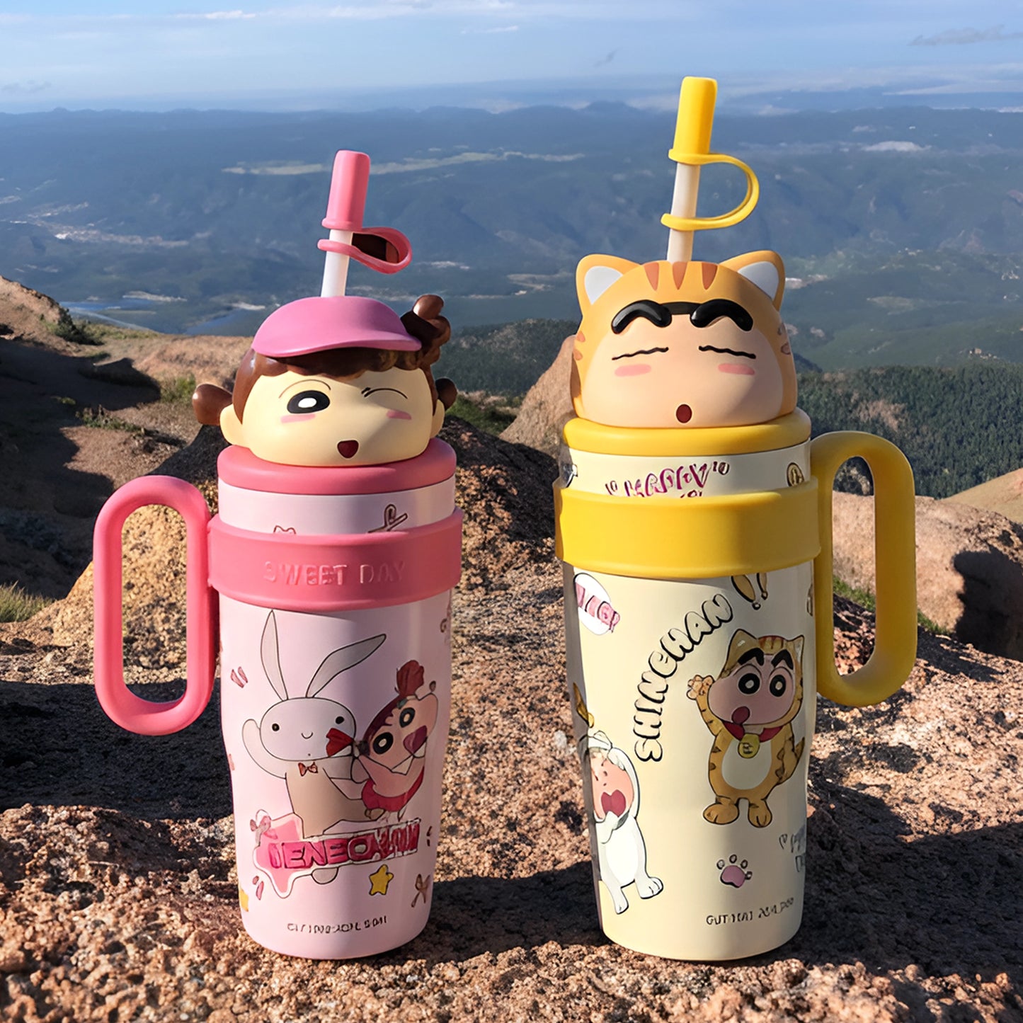 Crayon Shinchan Tumbler with Straw
