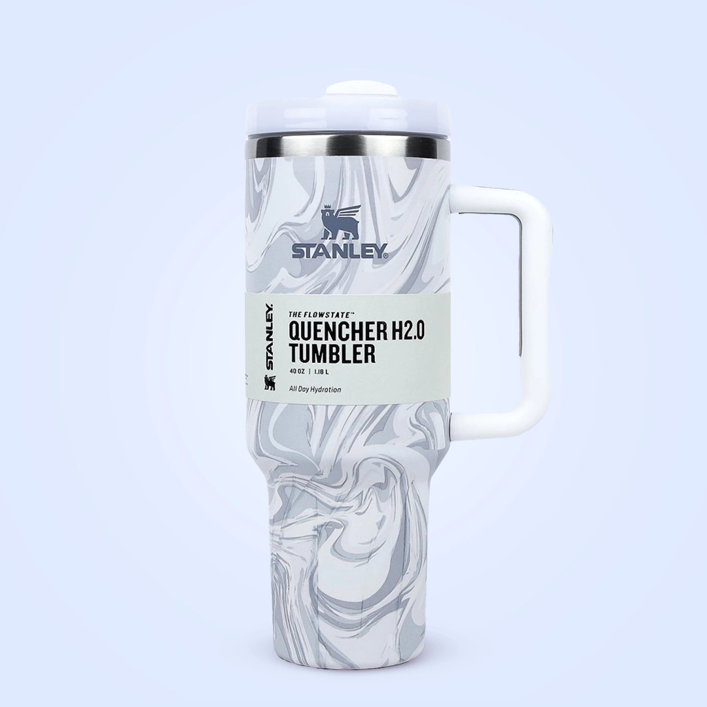 Stanley Marble Tumbler with Leak-Proof Lid and Straw | Vacuum Insulated | For Coffee, Juice | 1.18 Litres