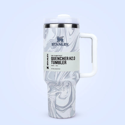 Stanley Marble Tumbler with Leak-Proof Lid and Straw | Vacuum Insulated | For Coffee, Juice | 1.18 Litres