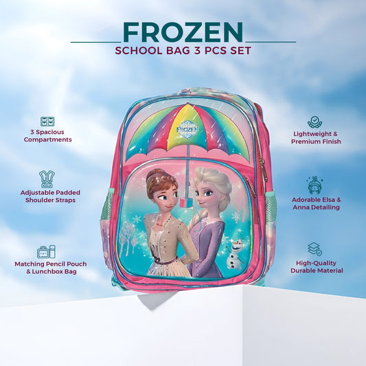 Disney Elsa Frozen School Bag | 3 Piece Set