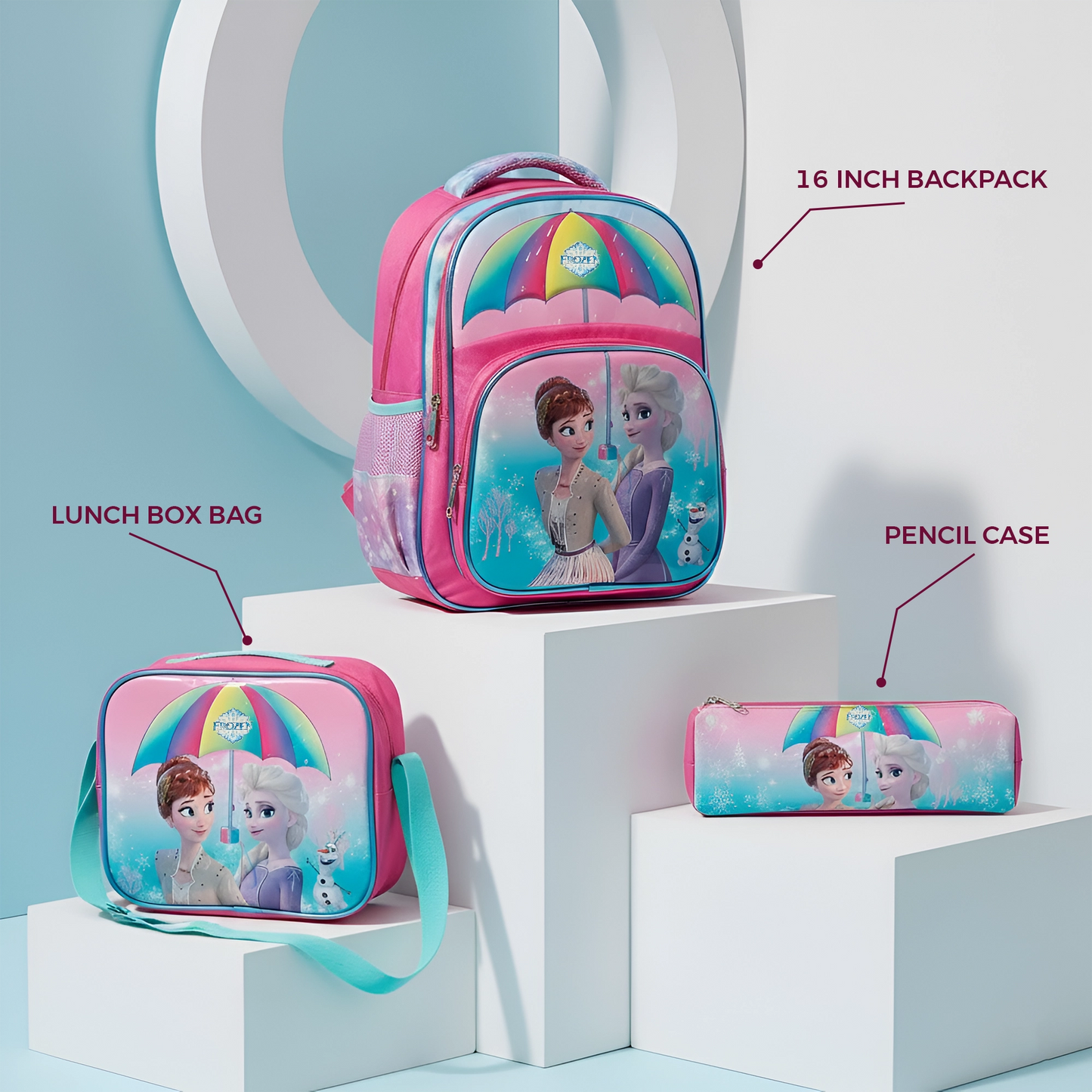 Disney Elsa Frozen School Bag | 3 Piece Set