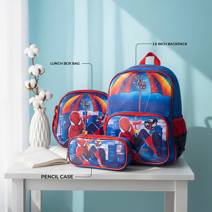 Kids Ultimate 50 Spiderman School Bag | 3 Piece Set