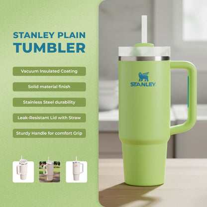 Stanley Plain Tumber| Stainless Steel Insulated| With Straw and Lid| 40 oz (1.18 litres)