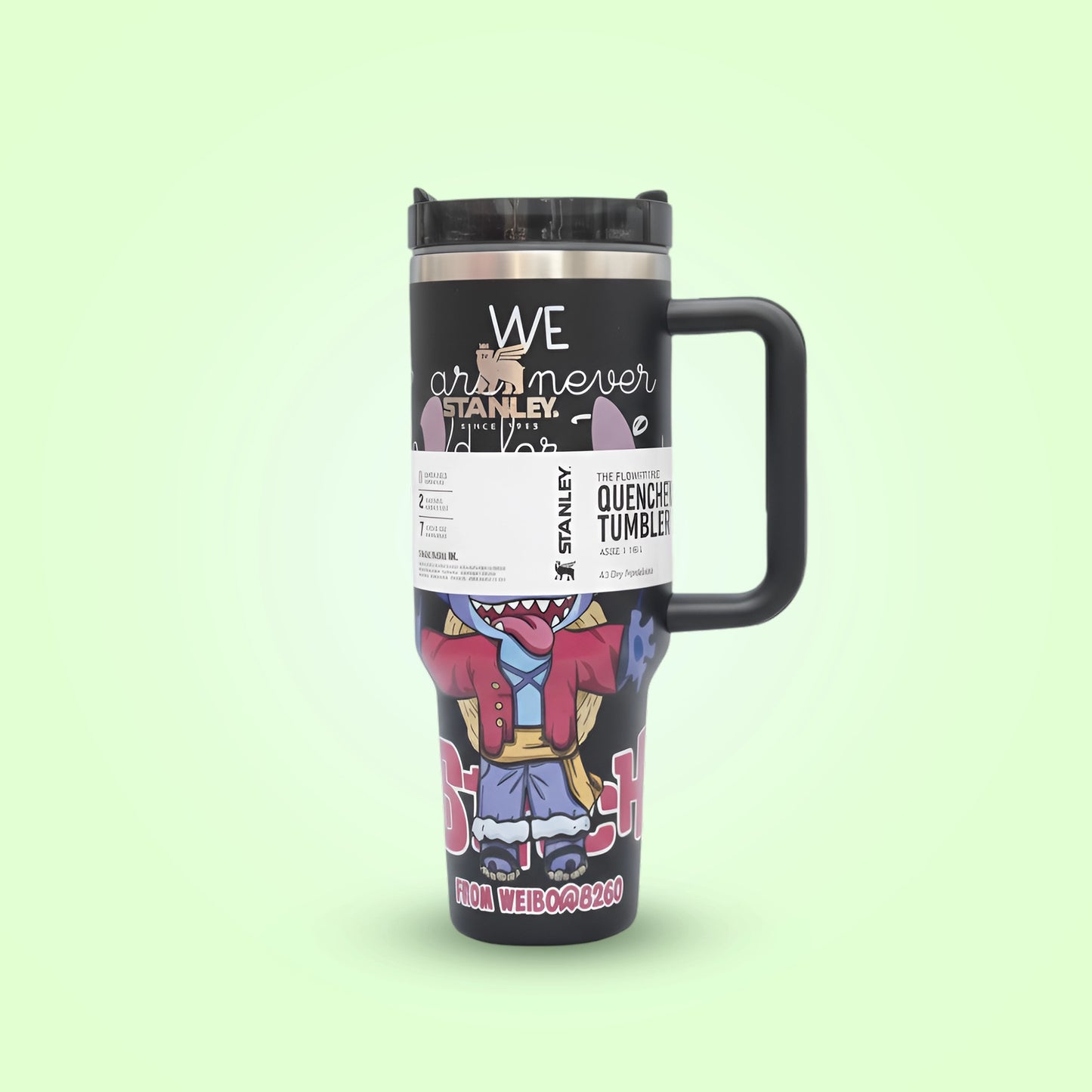 Stanley Disney Stitch Printed Tumbler with Lid and Straw| Vacuum Insulated for Temperature Retention| 40 oz (1.18 litres)