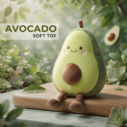 Cute Avocado Soft Toy for Kids and Gifting | 35 cm