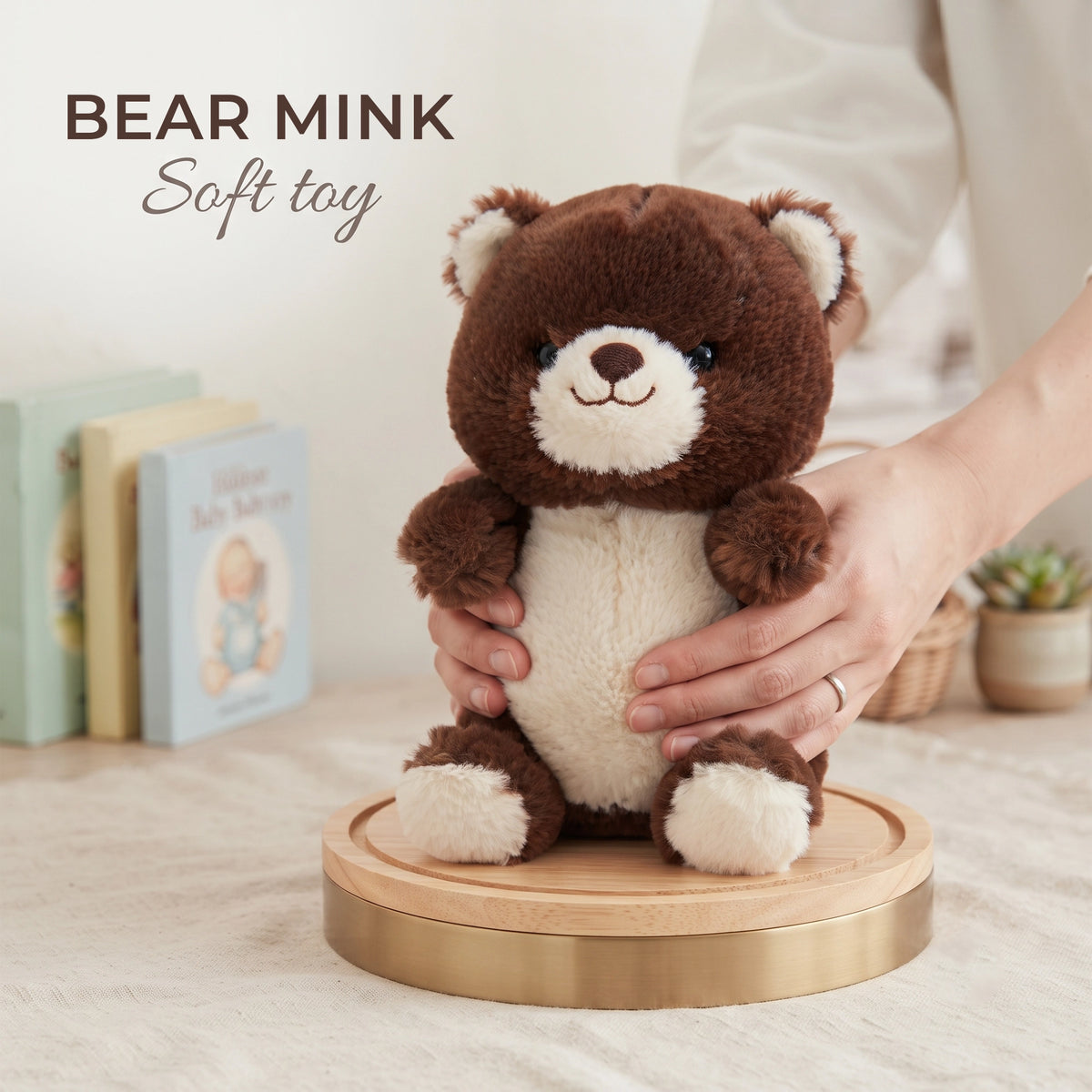 Brown Bear Mink Plush Toy for Kids and Gifting | 25 cm
