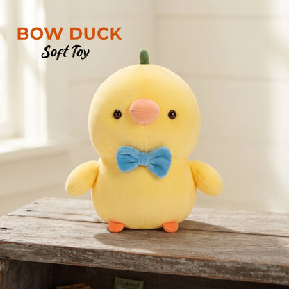 Yellow Bow Duck Soft Toy for Kids and Gifting | 25 cm