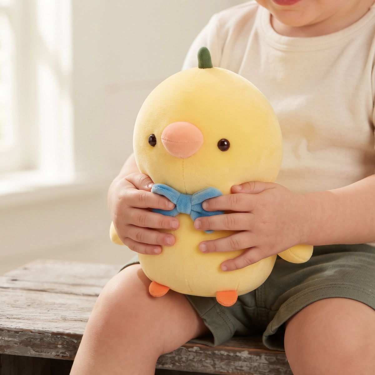 Yellow Bow Duck Soft Toy for Kids and Gifting | 25 cm