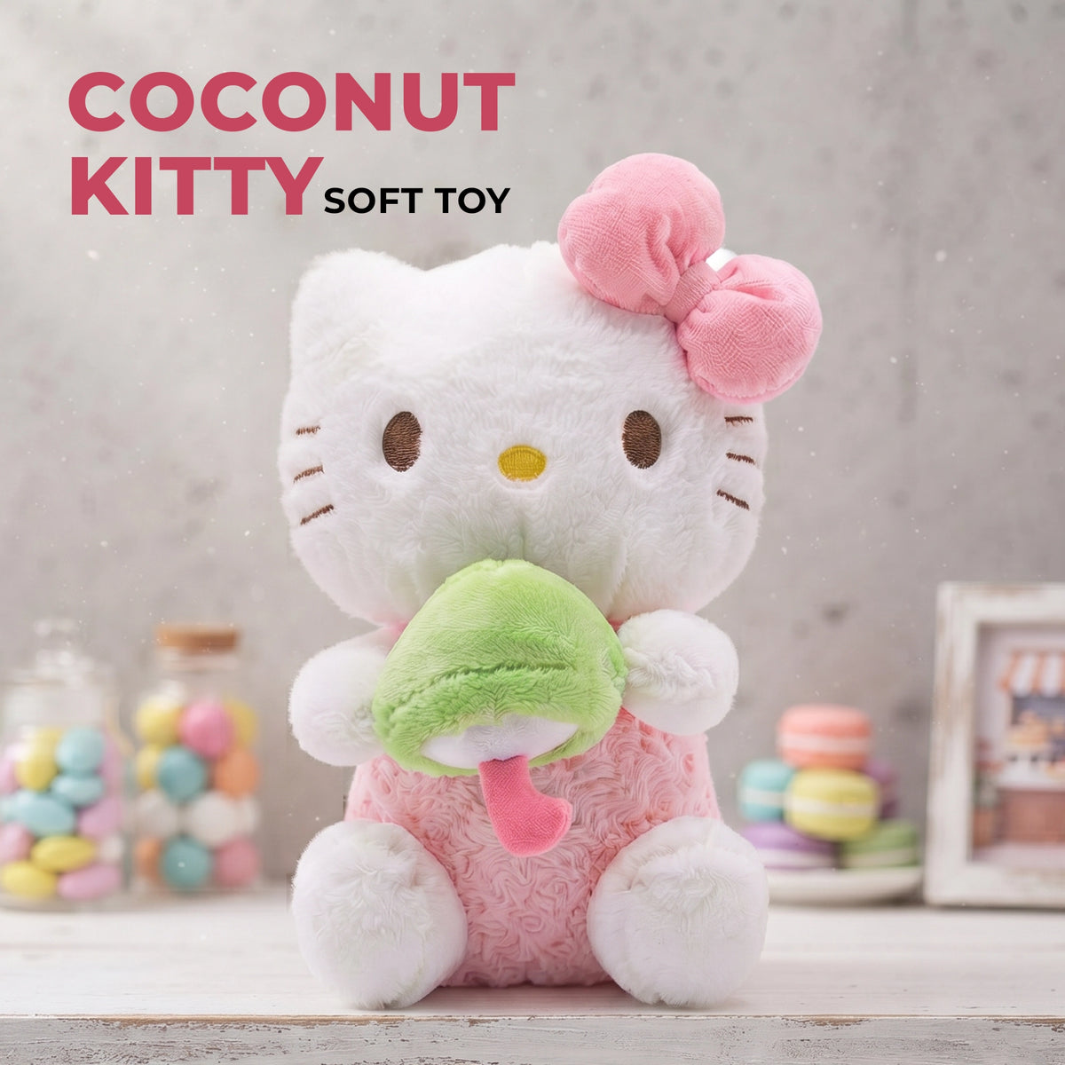 Cute Coconut Kitty Plush Toy | 35 cm