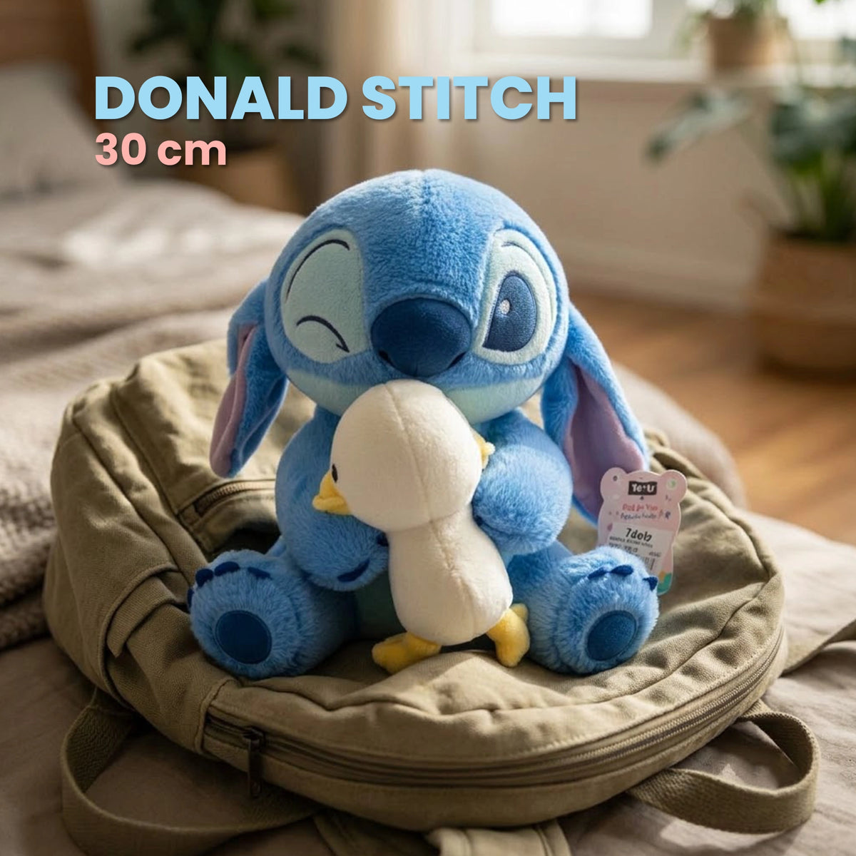 Donald Stitch Soft Toy with Duck | 30 cm