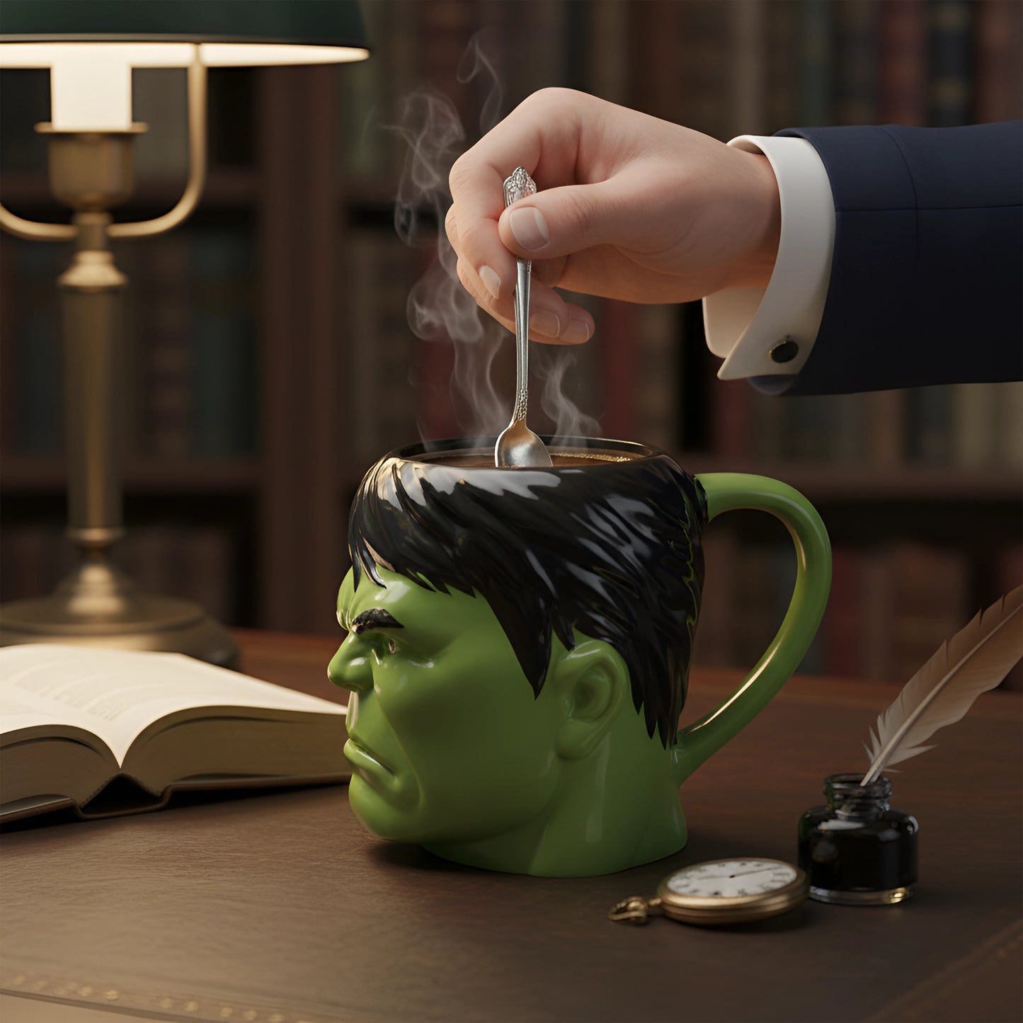 Hulk Mug 3-D Ceramic Mug with Sculpted Marvel for Coffee