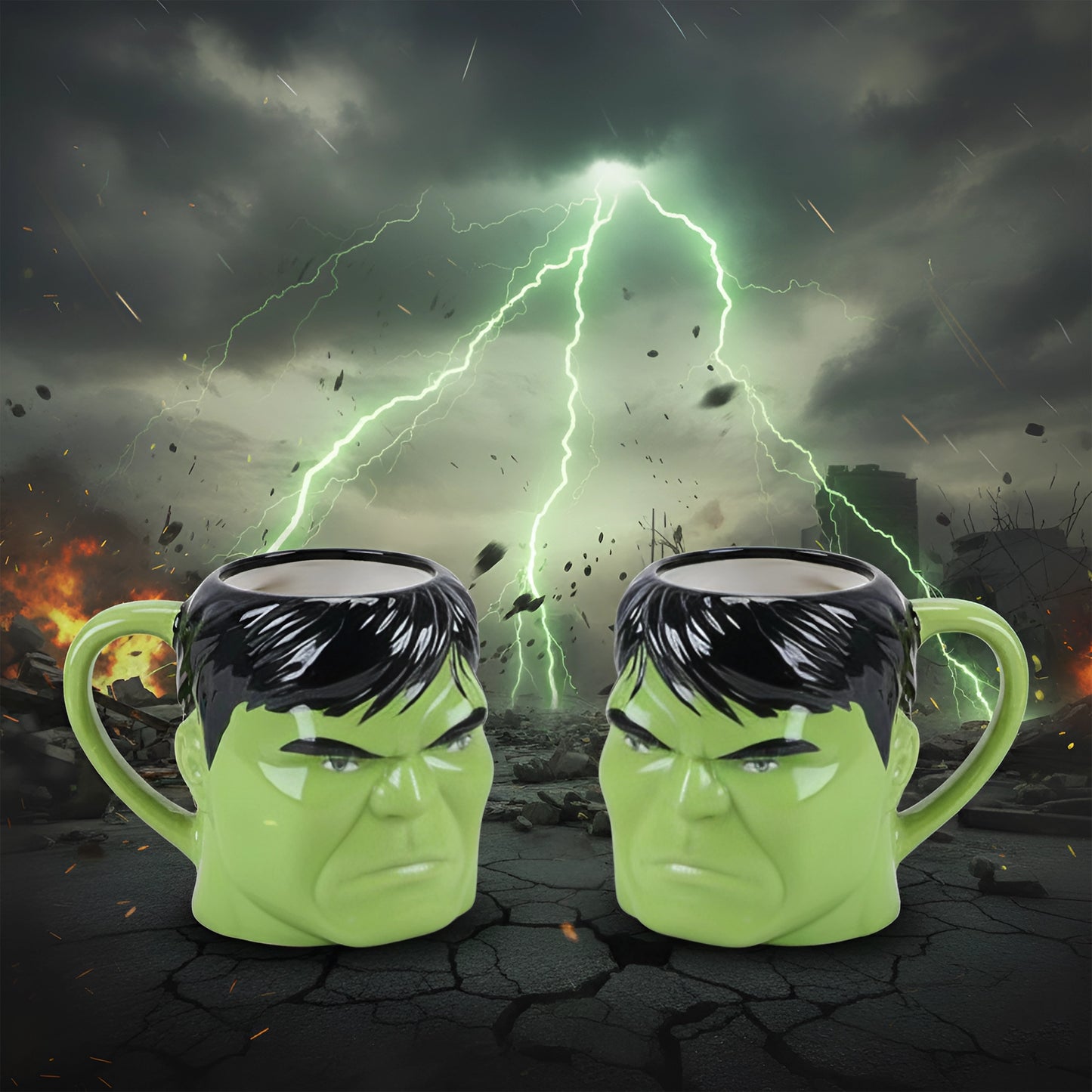 Hulk Mug 3-D Ceramic Mug with Sculpted Marvel for Coffee