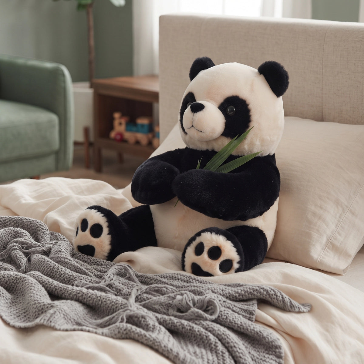 Leaf Panda Soft Toy with Green Leaves | 50 cm