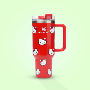 Stanley Cute Hello Kitty Tumbler | Vacuum Insulated | With Leak-Proof Lid and Reusable Straw |1.18 Litres