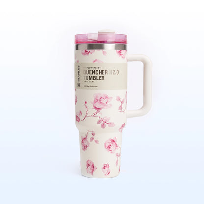 Stanley Floral Tumbler 40 Oz | Insulated Floral Print with Straw & Lid