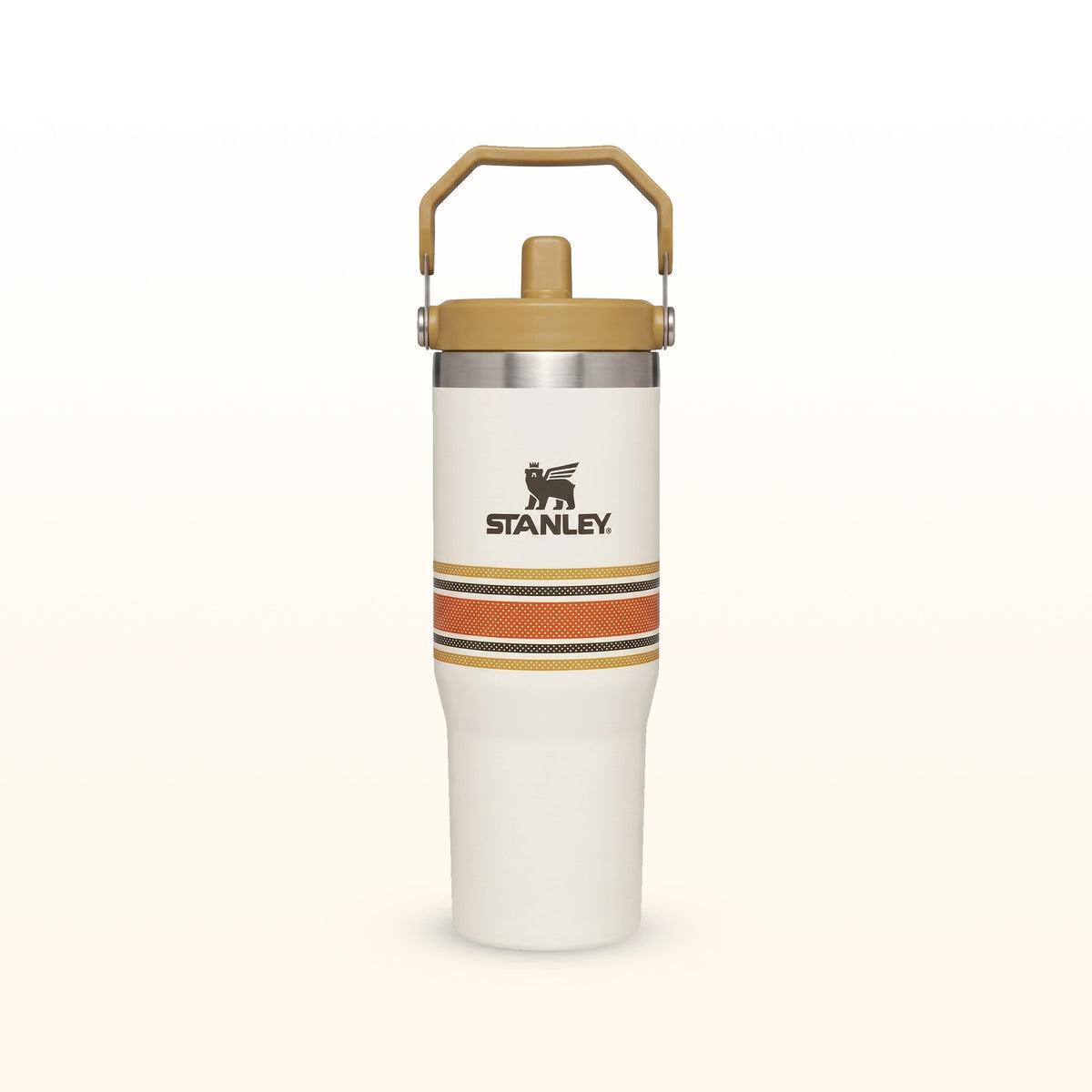 Stanley Striped Tumbler 40 Oz | Stainless Steel | Insulated Design | With Handle, Lid & Reusable Straw