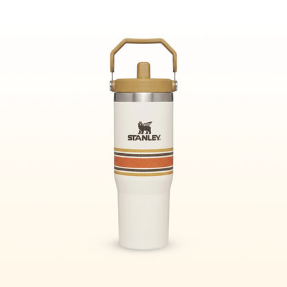 Stanley Striped Tumbler 40 Oz | Stainless Steel | Insulated Design | With Handle, Lid & Reusable Straw