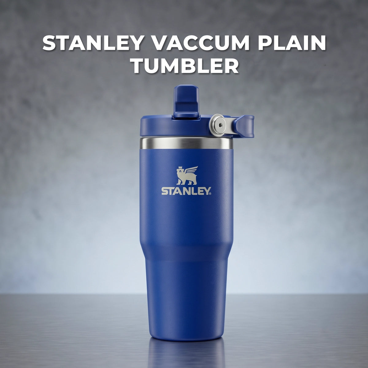 Stanley Classic Blue Tumbler 40 Oz | Vacuum Insulated | Stainless Steel | Handle, Lid & Straw