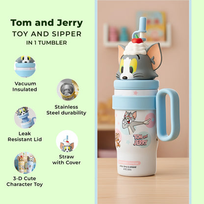Tom and Jerry Cartoon Tumbler| Stainless Steel Vacuum Insulated| 800 ml