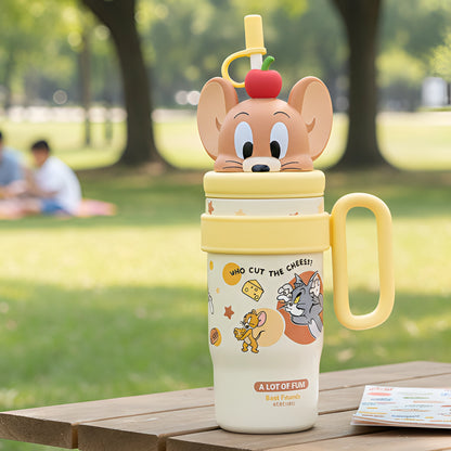 Tom and Jerry Cartoon Tumbler| Stainless Steel Vacuum Insulated| 800 ml