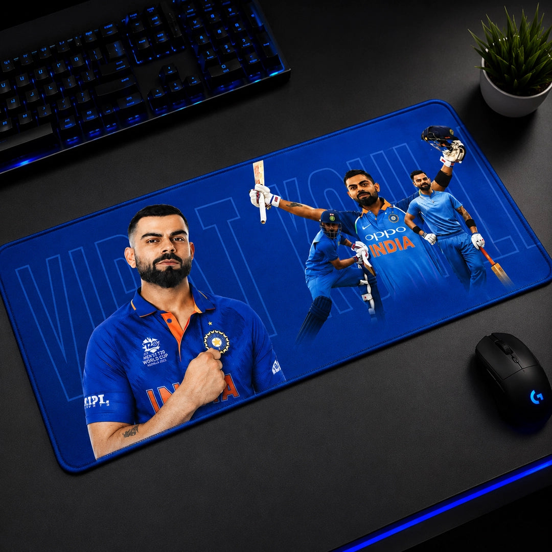 Virat Kohli XXL Gaming Mouse Pad | Large Keyboard & Mouse Desk Mat