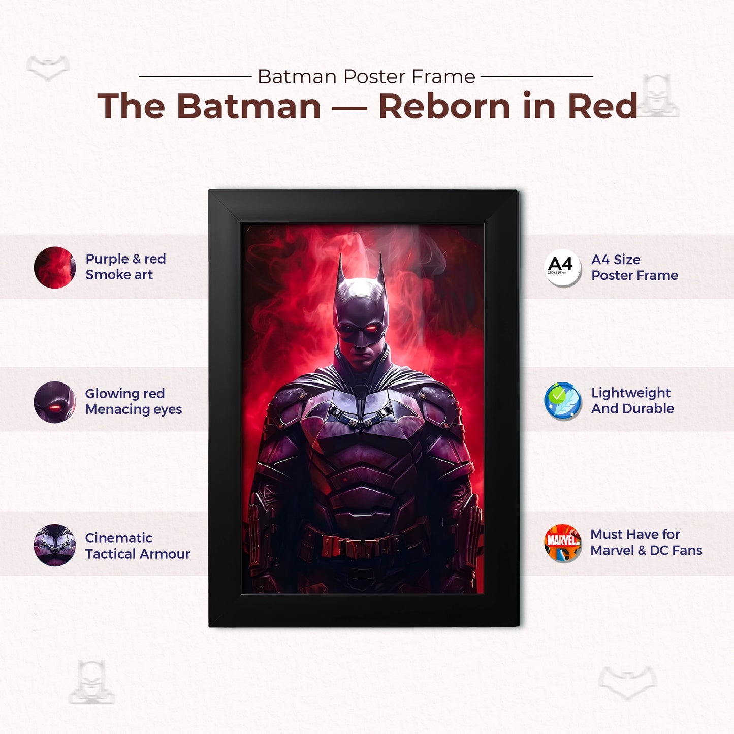 Batman Poster Photo Frame | The Dark Knight Rises | A4 Size