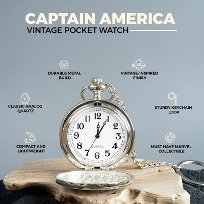 Captain America Vintage Pocket Watch