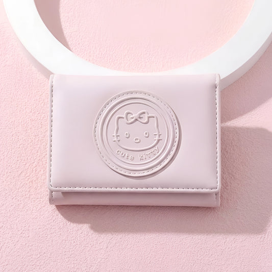 Cute Kitty Mini Wallet | Three Fold Pocket Purse