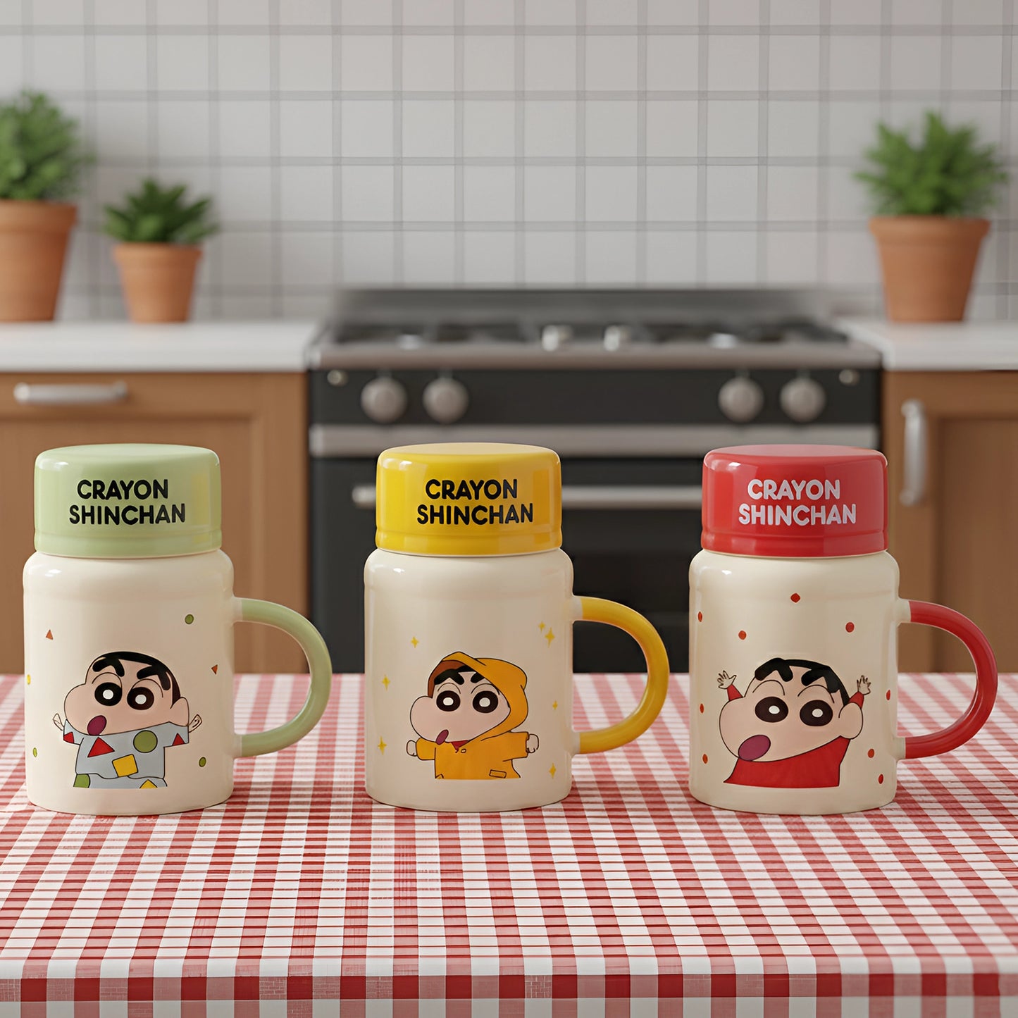 Cute 3D Shinchan ceramic coffee mug