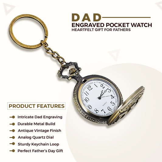 Dad Engraved Vintage Pocket Watch