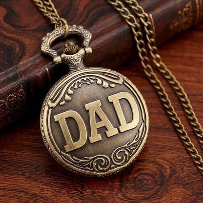 Dad Engraved Vintage Pocket Watch