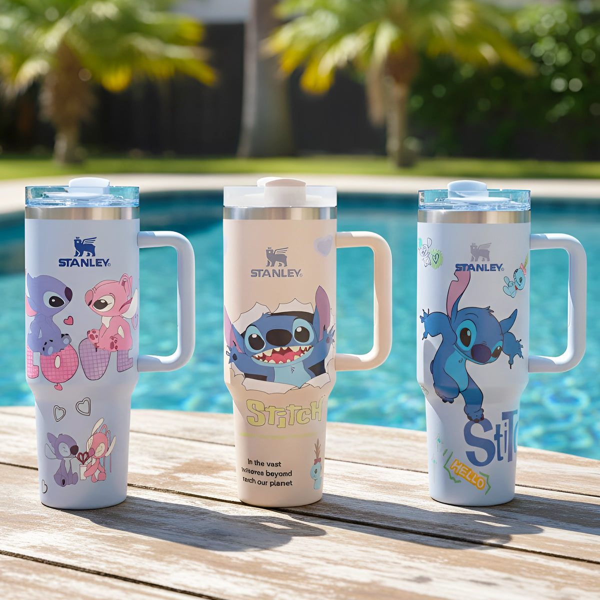 Disney Stanley Stitch Quencher Tumbler Vacuum Insulated