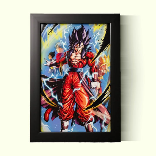 Goku Super Saiyan Photo Frame | Anime Wall Art | A4 Size