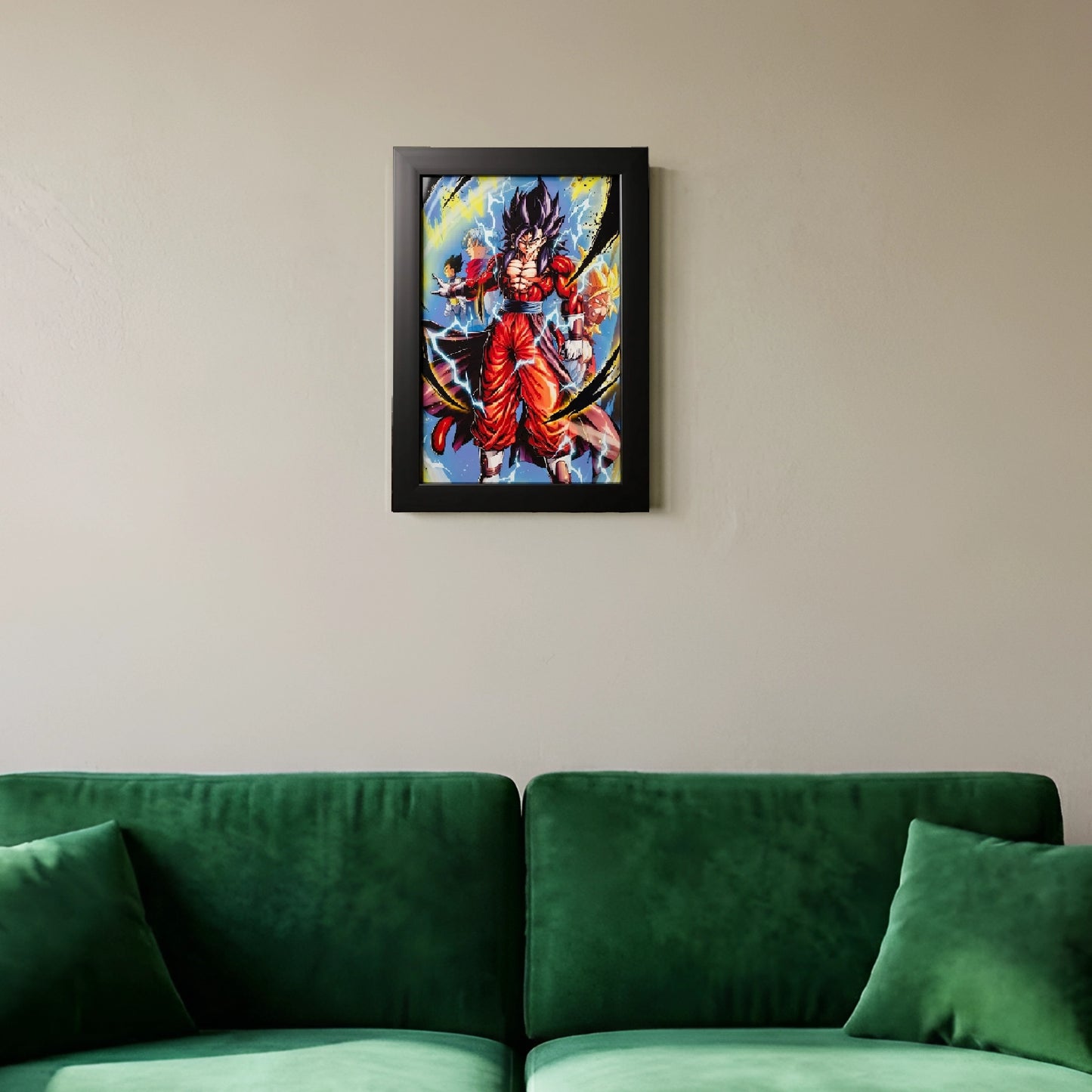 Goku Super Saiyan Photo Frame | Anime Wall Art | A4 Size