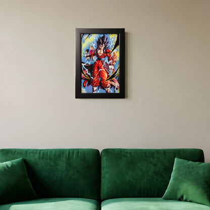 Goku Super Saiyan Photo Frame | Anime Wall Art | A4 Size