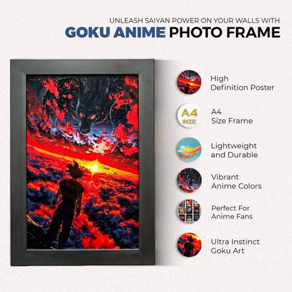Goku Super Saiyan Photo Frame | Anime Wall Art | A4 Size