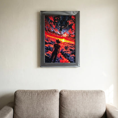 Goku Super Saiyan Photo Frame | Anime Wall Art | A4 Size