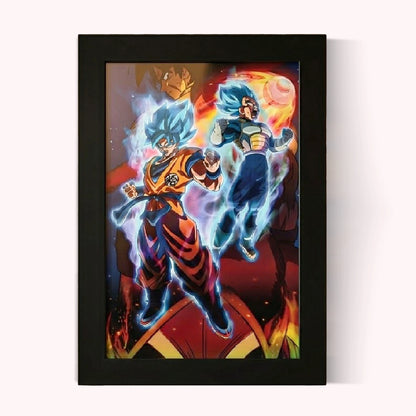 Goku Super Saiyan Photo Frame | Anime Wall Art | A4 Size