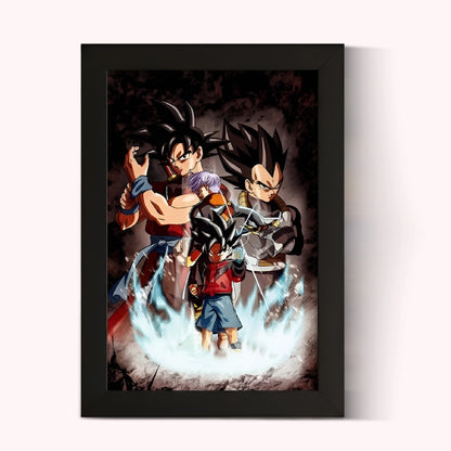 Goku Super Saiyan Photo Frame | Anime Wall Art | A4 Size